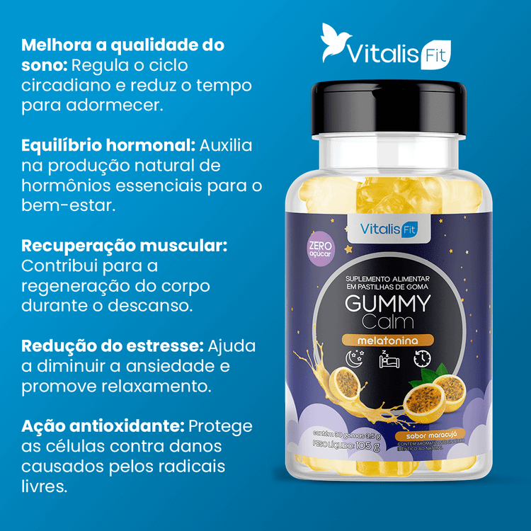 Gummy Calm Vitalis Fit Informações Gerais