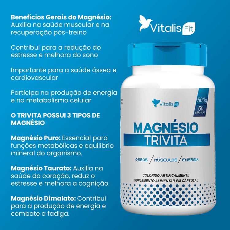 Magnésio Quelato Taurato Dimalato Benefícios