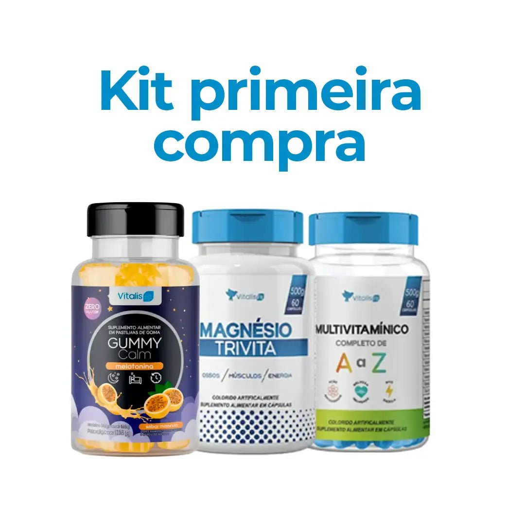 Kit Primeira Compra - Gummy Calm, Magnésio e Multivitamínico - Vitalis Fit