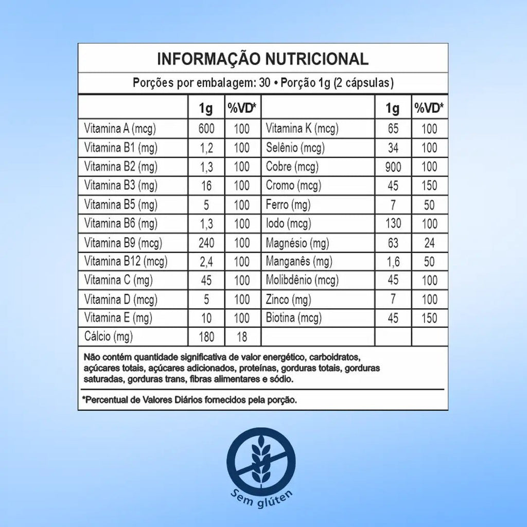 Multivitamínico Vitalis Fit de A a Z - 60 Cápsulas - Vitalis Fit